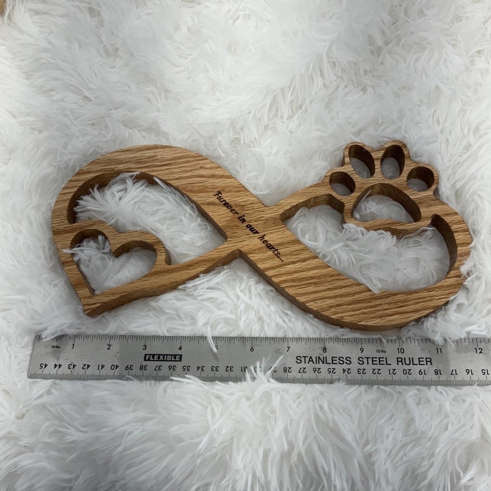 Pet Memorial personalized wooden Infinity Symbol - Picture 3 of 7